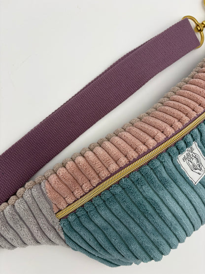 Crossbodybag/ Hipbag- Farbmix Kuschelcord I