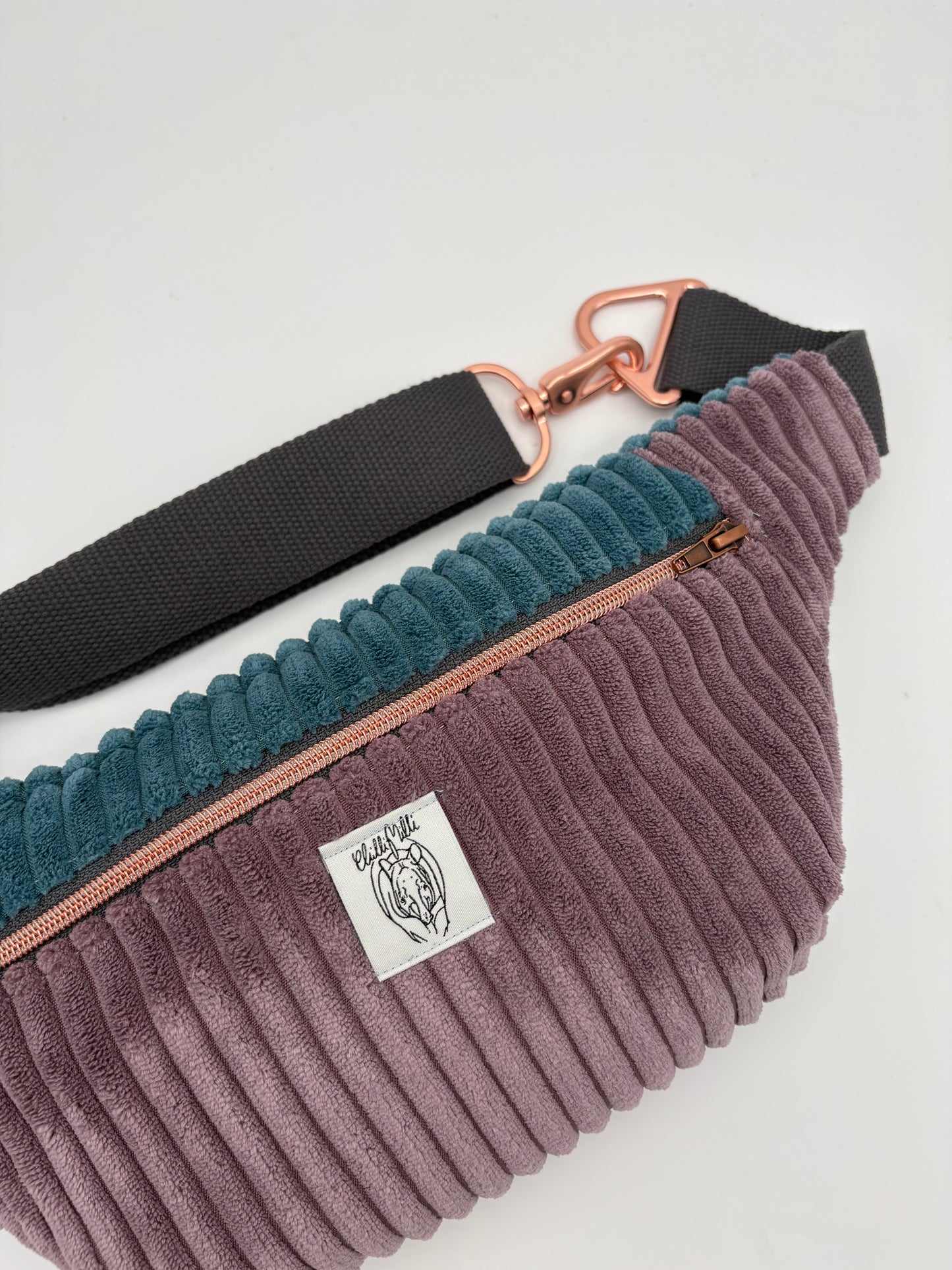 Crossbodybag/ Hipbag- Farbmix Kuschelcord II