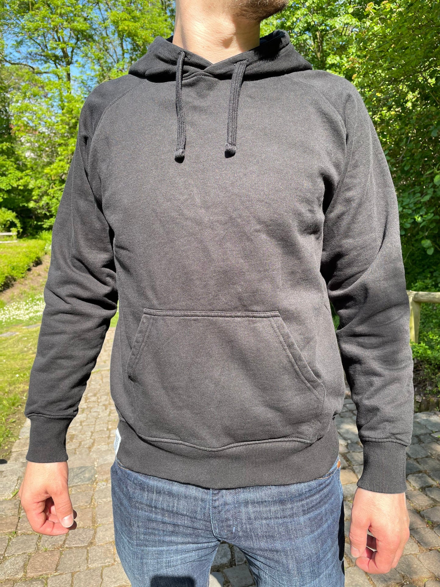 Fairtrade Hoodie Waschbär unisex, minimalistisch, schwarz, neutral
