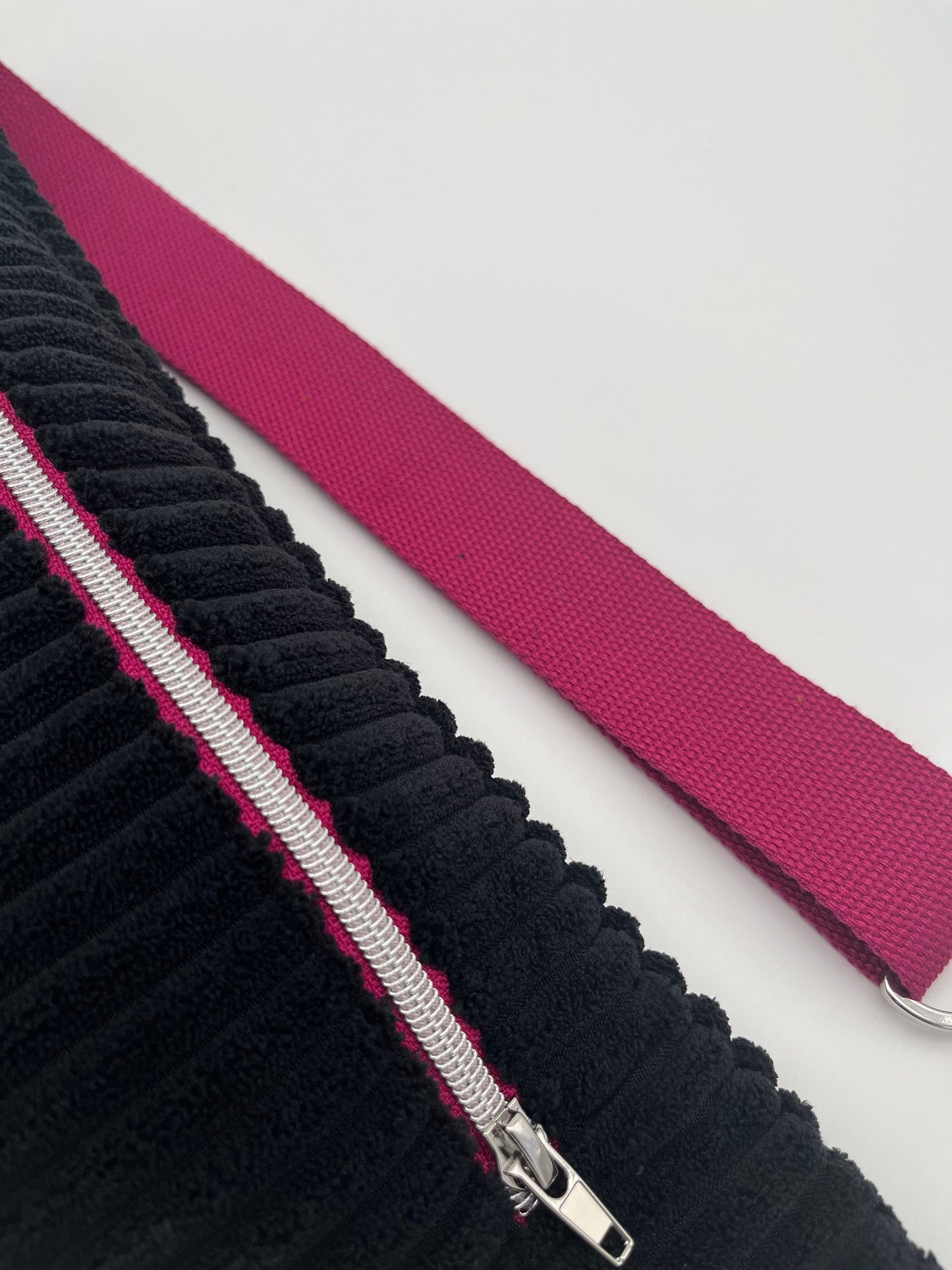 Crossbodybag/ Hipbag- , Schwarz, Kuschelcord