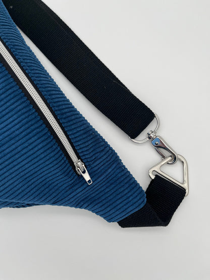 Crossbodybag/ Hipbag- blau cord