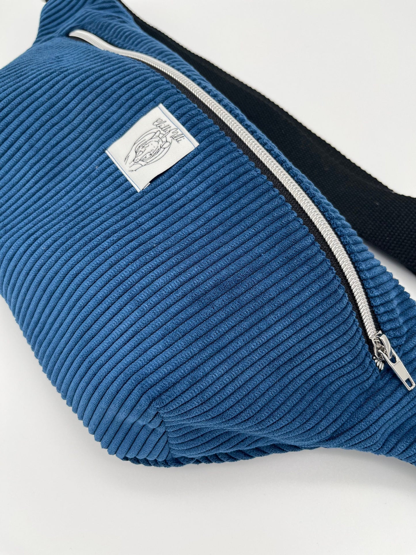 Crossbodybag/ Hipbag- blau cord