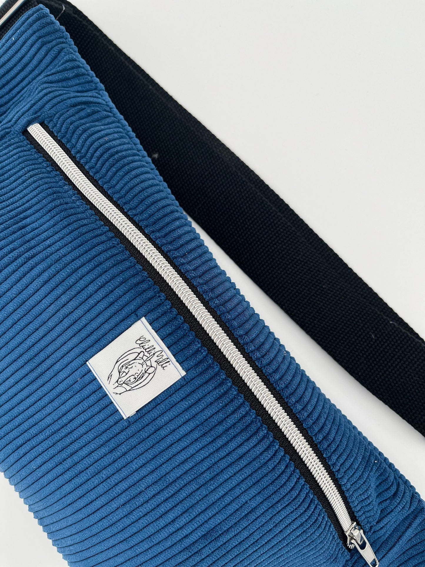 Crossbodybag/ Hipbag- blau cord