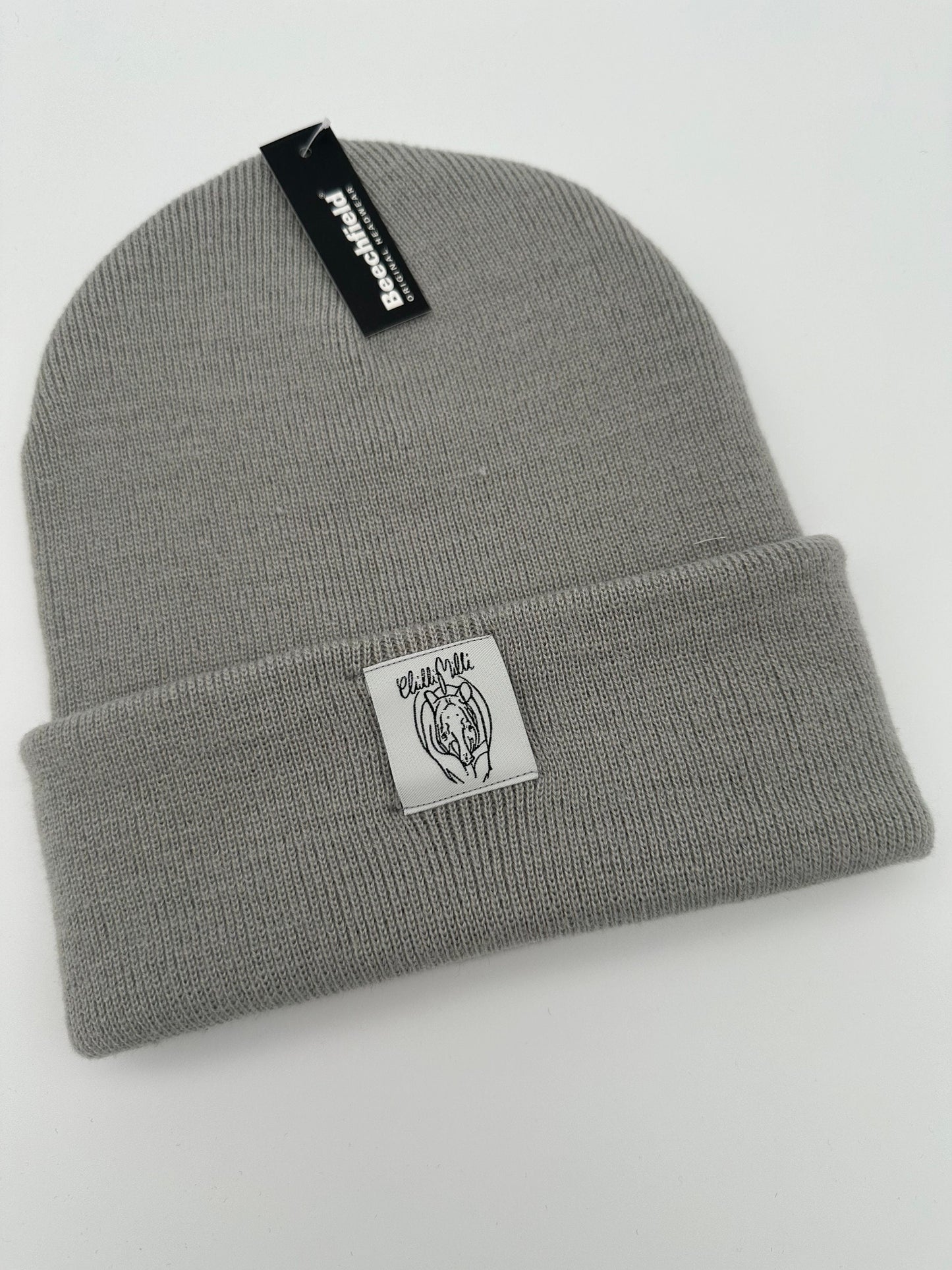 Mütze Beanie- hellgrau