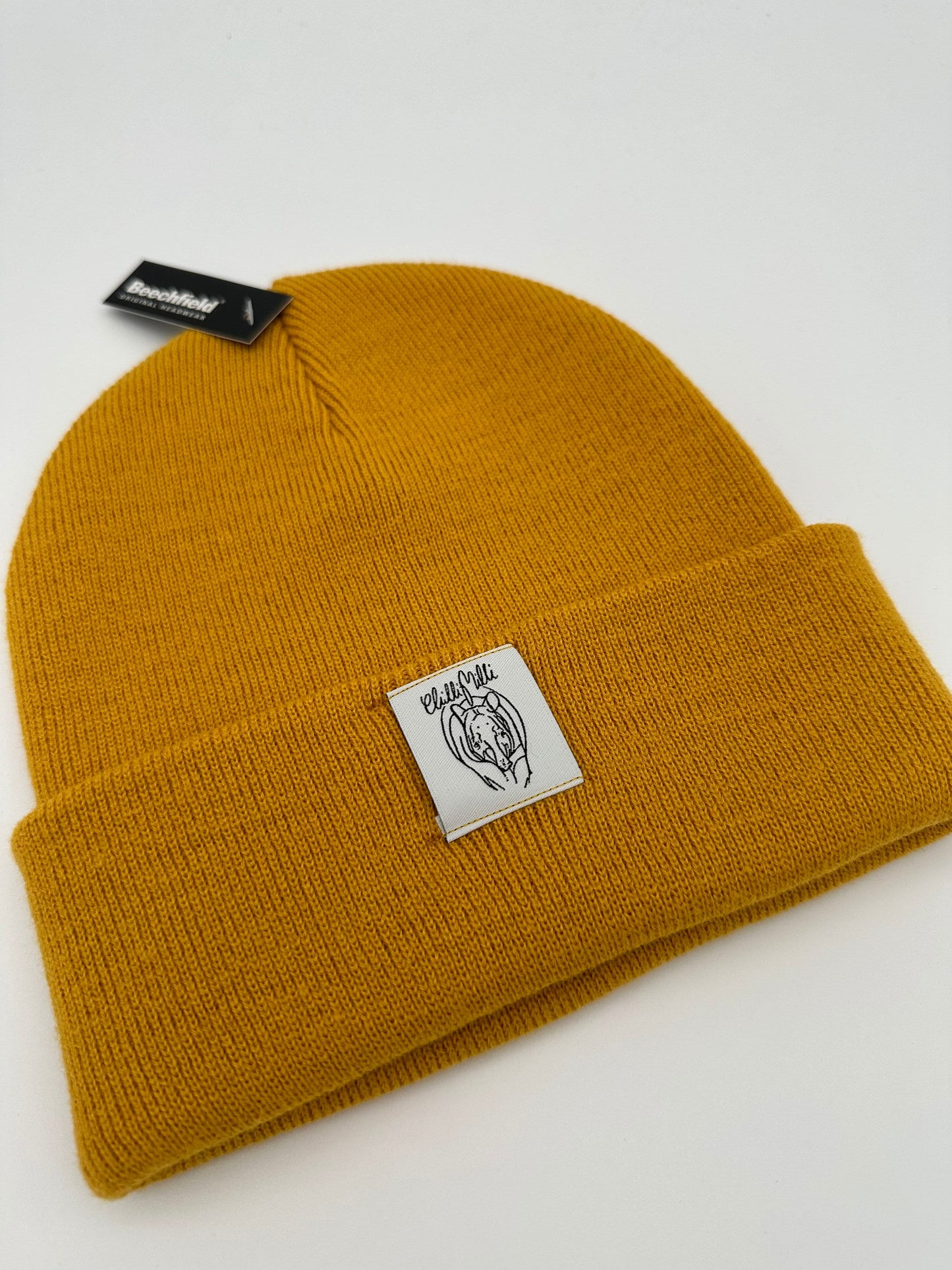 Mütze Beanie- Senfgelb