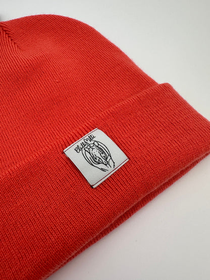Mütze Beanie- Koralle