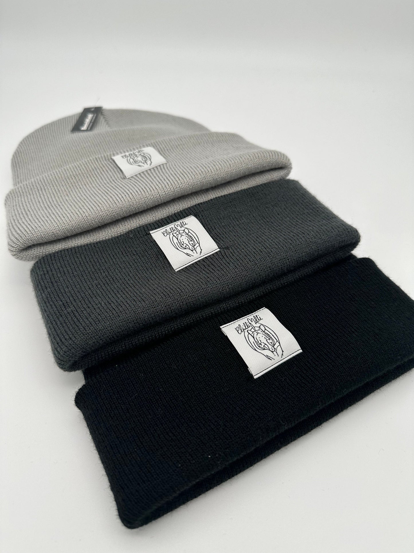 Mütze Beanie- hellgrau