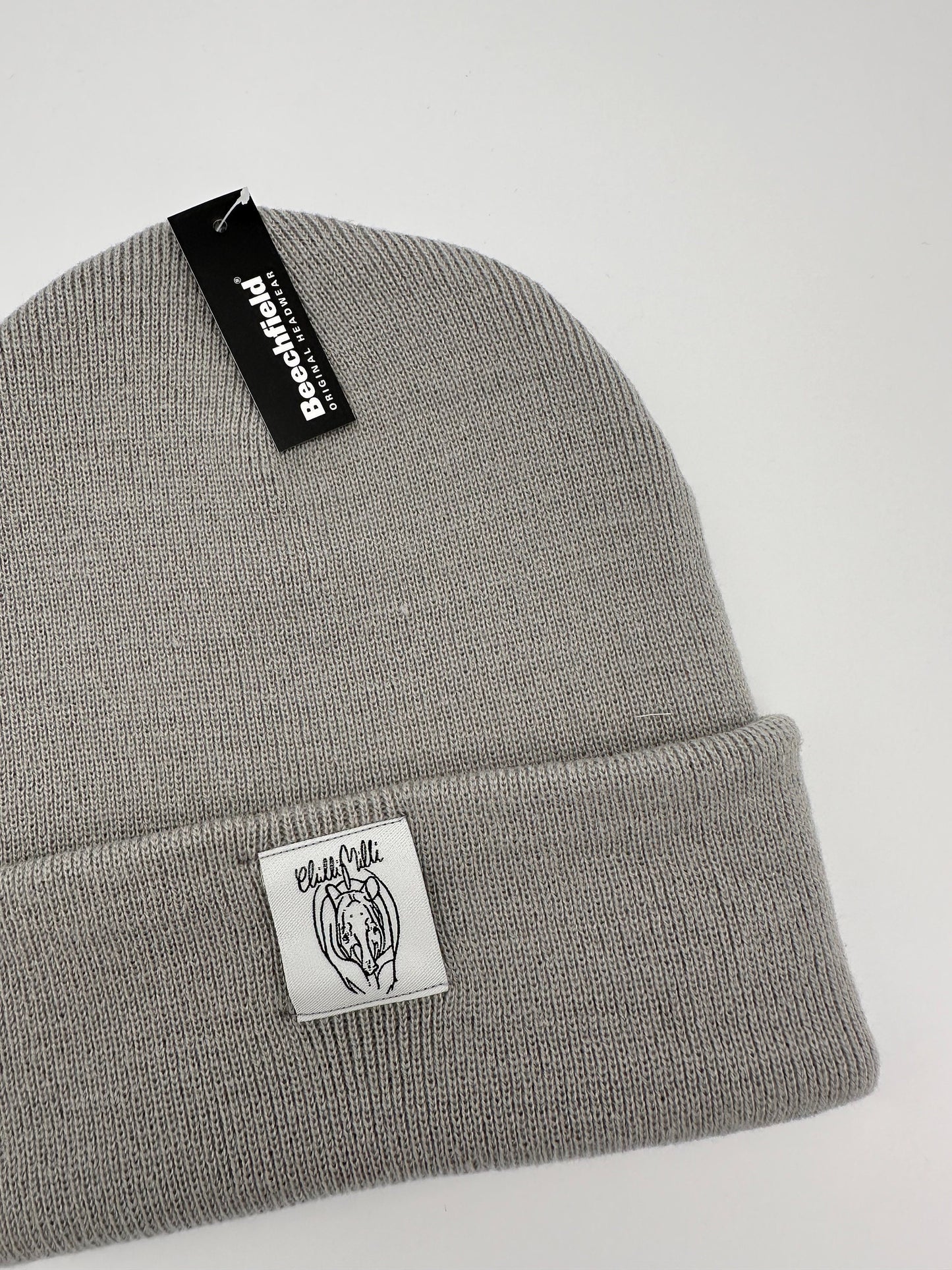 Mütze Beanie- hellgrau