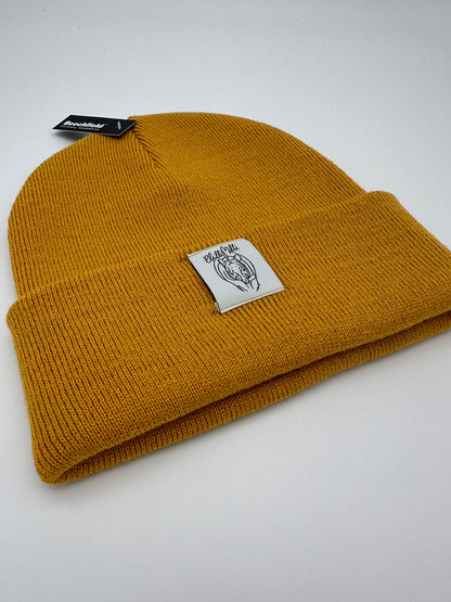 Mütze Beanie- Senfgelb