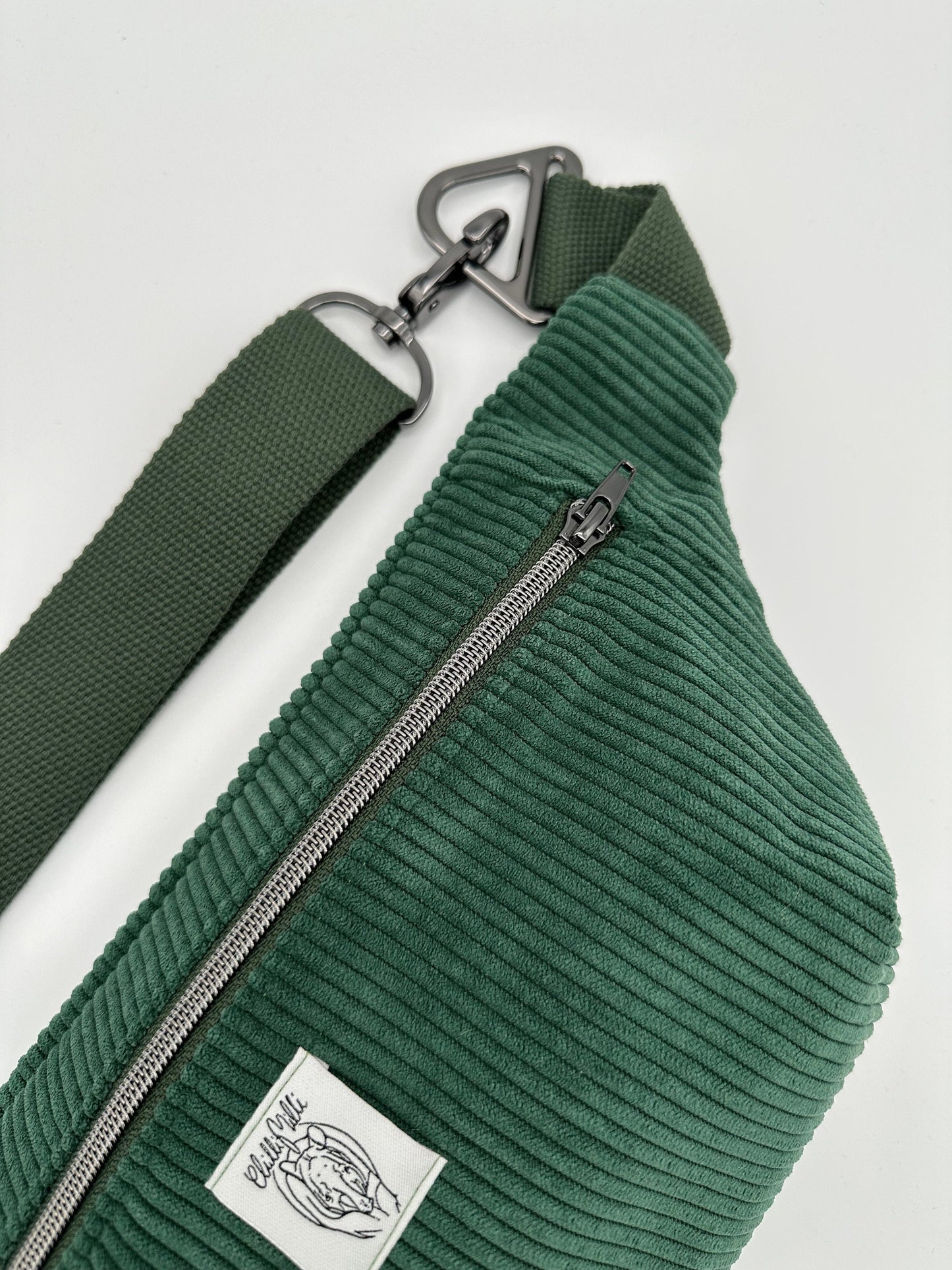 Crossbodybag/Hipbag- Tanne Grün Cord