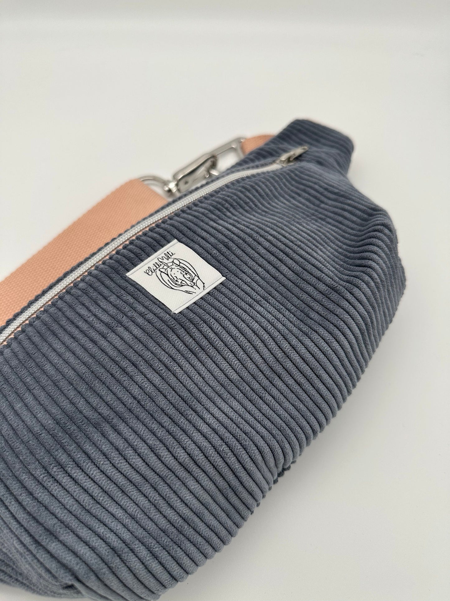 Crossbodybag/ Hipbag- mausgrau cord