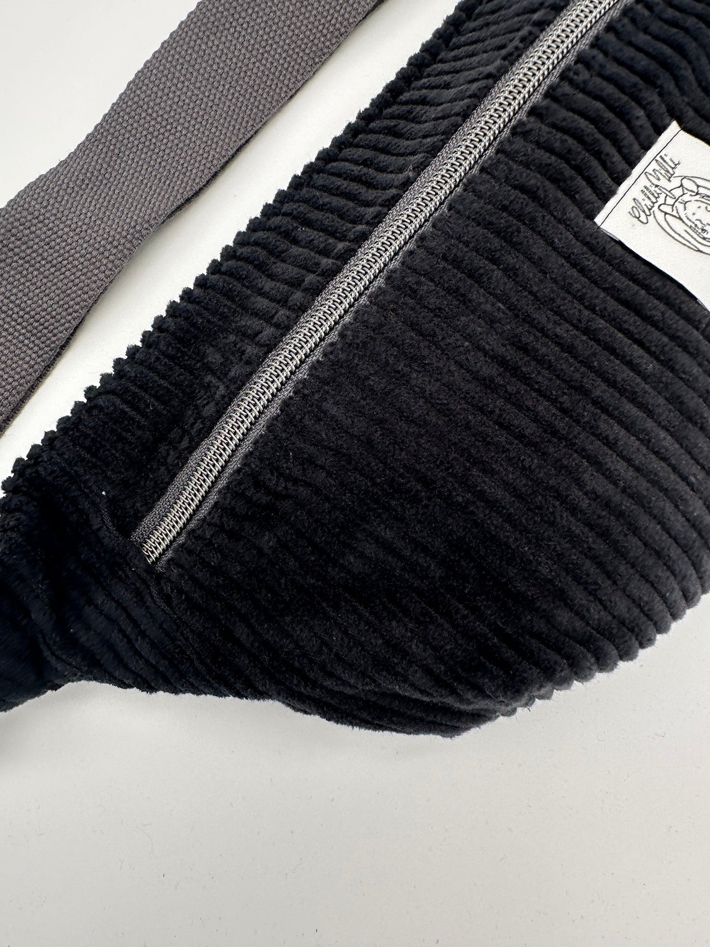 Crossbodybag/ Hipbag- schwarz grau Cord