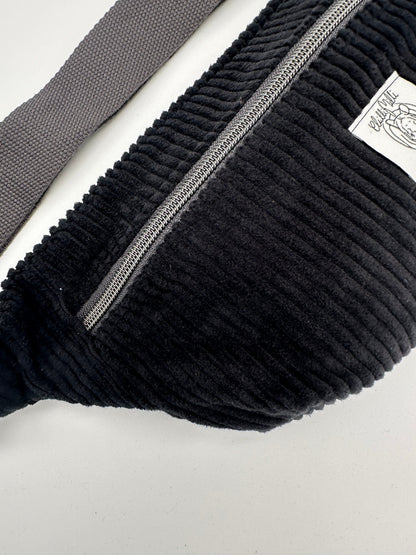 Crossbodybag/ Hipbag- schwarz grau Cord