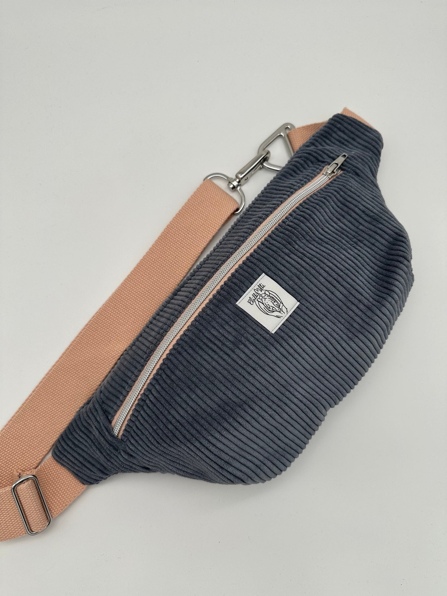 Crossbodybag/ Hipbag- mausgrau cord